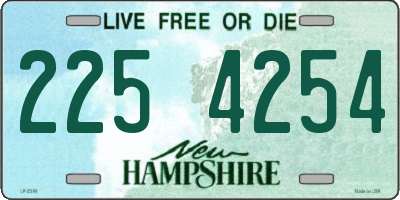 NH license plate 2254254