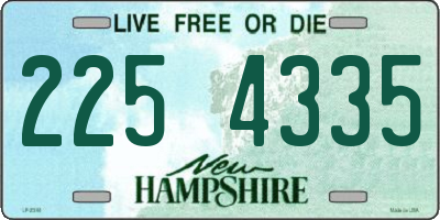 NH license plate 2254335