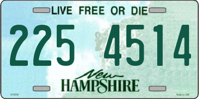 NH license plate 2254514