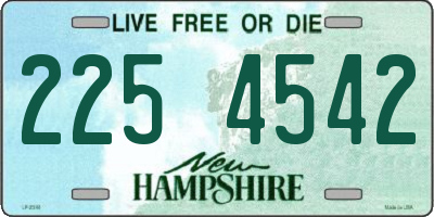 NH license plate 2254542