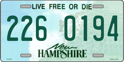 NH license plate 2260194