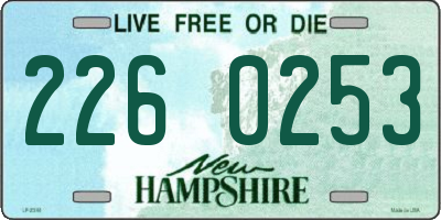 NH license plate 2260253