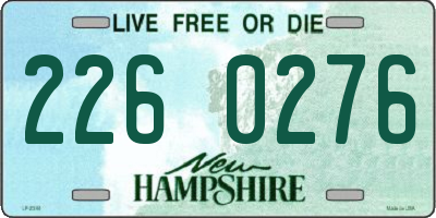 NH license plate 2260276