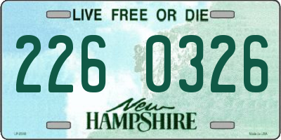NH license plate 2260326