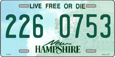 NH license plate 2260753