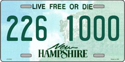 NH license plate 2261000