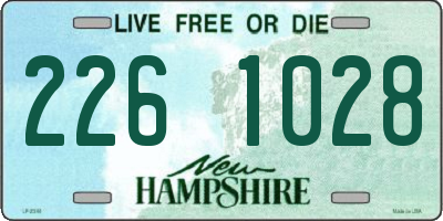 NH license plate 2261028