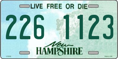 NH license plate 2261123