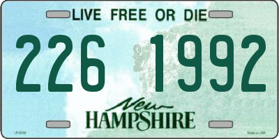 NH license plate 2261992