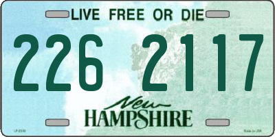 NH license plate 2262117