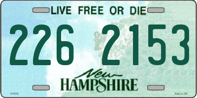 NH license plate 2262153