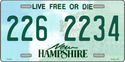 NH license plate 2262234