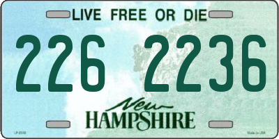 NH license plate 2262236