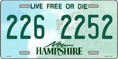 NH license plate 2262252