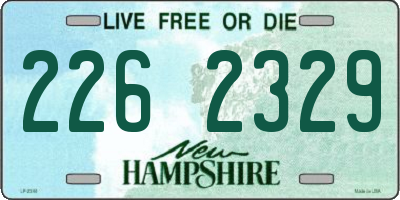 NH license plate 2262329