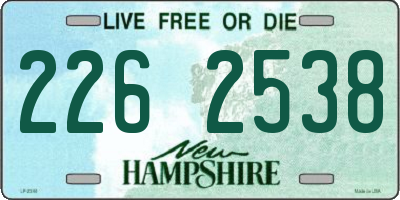 NH license plate 2262538