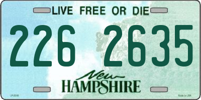 NH license plate 2262635
