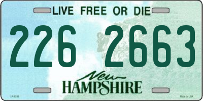 NH license plate 2262663
