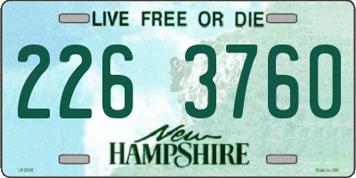 NH license plate 2263760