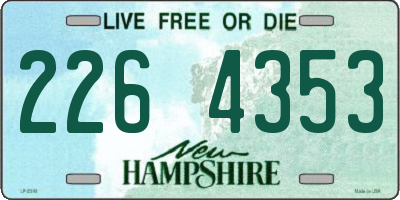 NH license plate 2264353