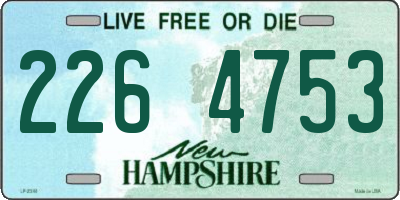NH license plate 2264753