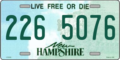 NH license plate 2265076