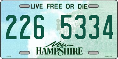 NH license plate 2265334