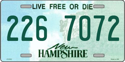 NH license plate 2267072