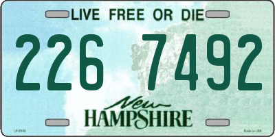 NH license plate 2267492