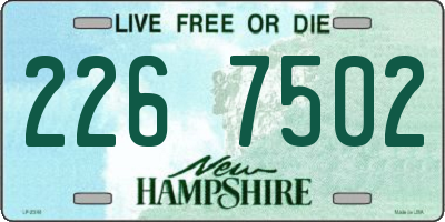 NH license plate 2267502