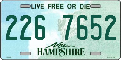 NH license plate 2267652