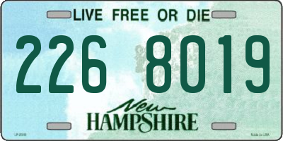 NH license plate 2268019
