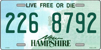 NH license plate 2268792