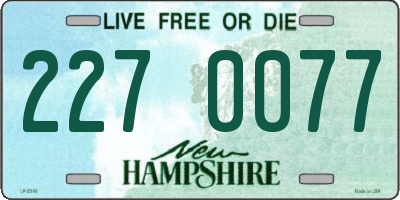 NH license plate 2270077