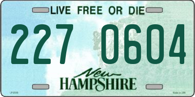 NH license plate 2270604