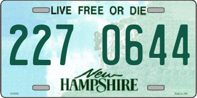 NH license plate 2270644