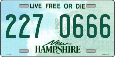 NH license plate 2270666