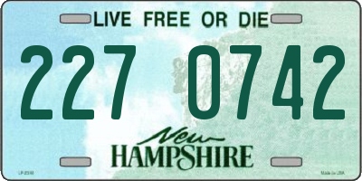 NH license plate 2270742