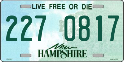 NH license plate 2270817