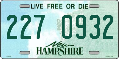 NH license plate 2270932