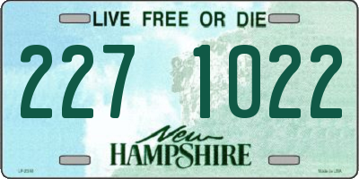 NH license plate 2271022
