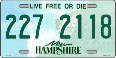 NH license plate 2272118