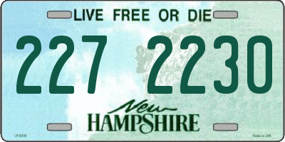 NH license plate 2272230
