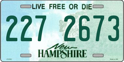 NH license plate 2272673