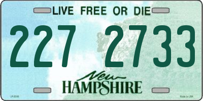 NH license plate 2272733