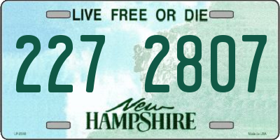 NH license plate 2272807