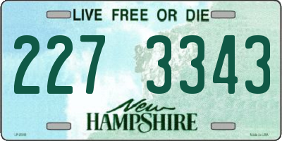 NH license plate 2273343