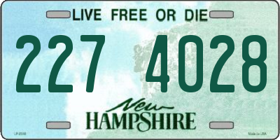 NH license plate 2274028