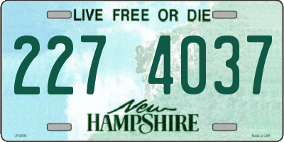 NH license plate 2274037