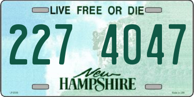 NH license plate 2274047